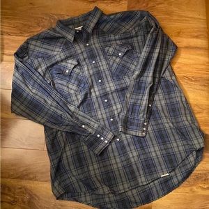 🤠 Western Craft Plaid Snap-Down